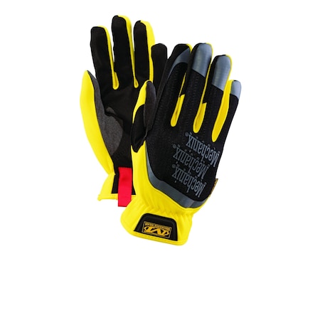 Mechanix Wear FastFit Gloves X-Large Safety Yellow 9 L, PR WPL838-XL-SY